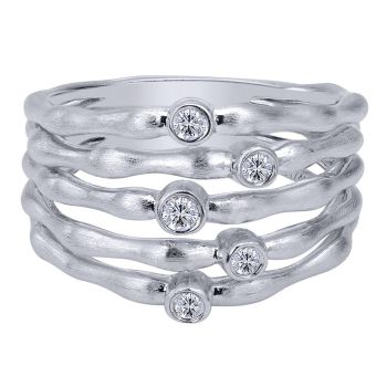 White Sapphire Fashion Ladie's Ring In Silver 925 LR50198SVJWS