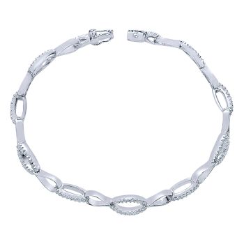 0.75 ct - Diamond Tennis Bracelet Set in 14K White Gold /TB2506W45JJ-IGCD