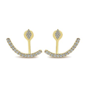 0.42 ct - Earrings
 14k Yellow Gold Diamond Peek A Boo /EG13033Y45JJ-IGCD