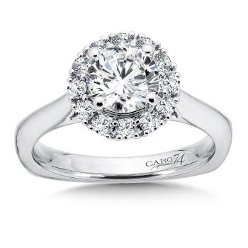 Classic Elegance Collection Halo Engagement Ring in 14K White Gold (0.36ct. tw.) /CR421W