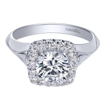 14K White Gold 0.30 ct Diamond Criss Cross Engagement Ring Setting ER10433W44JJ