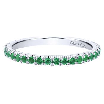 0.46 - Ladies' Ring
 14k White Gold And Emerald Stackable /LR50889W4JEA-IGCD