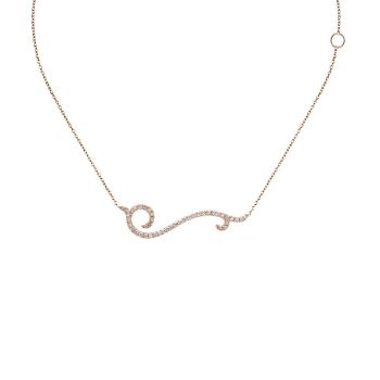 0.60 ct Round Cut Diamond Fashion Necklace set in 14K Rose Gold NK4399K45JJ