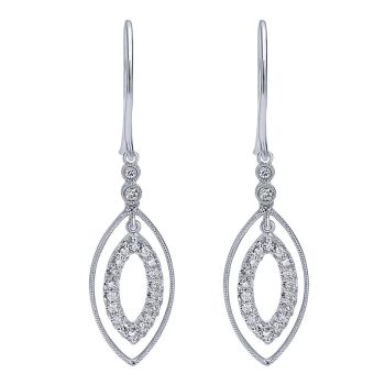 14k White Gold Diamond Drop Earrings 0.25 ct EG10524W45JJ