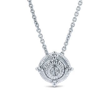 0.06 ct - Necklace
 925 Silver Diamond Fashion /NK3064SV5JJ-IGCD