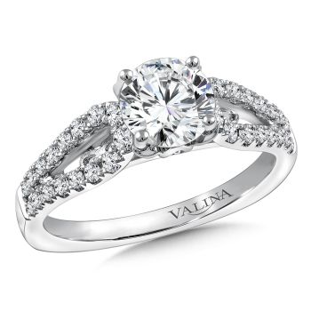 R9806WP - Diamond Engagement Ring Mounting in 14K White/Rose Gold (.35 ct. tw.)