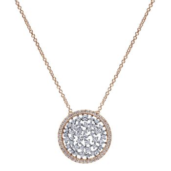 0.74 ct Diamond Fashion Necklace set in 14KT Rose Gold NK4911K45JJ