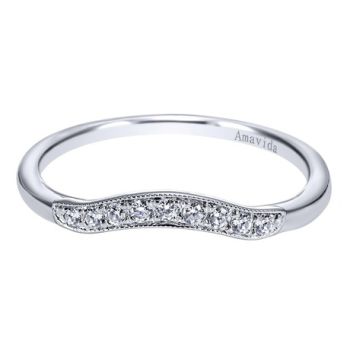 0.10 ct F-G SI Diamond Black Agate Fashion Ladie's Ring In 18K White Gold WB10025W83JJ