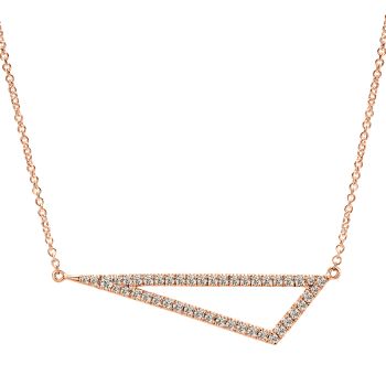 0.39 ct Round Cut Diamond Fashion Necklace set in 14K Rose Gold NK4718K45JJ