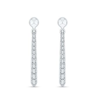 0.17ct Hanging Diamond Earrings G-H SI 10KT White Gold 