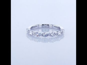 ROUND CUT DIAMOND WEDDING BAND IN 18KT WHITE GOLD R-IDJ-00630 IDJ-019727