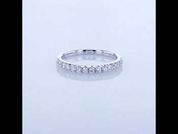 DIAMOND WEDDING BAND SET IN 18KT WHITE GOLD SPLIT PRONG SETTING R-IDJ-01442