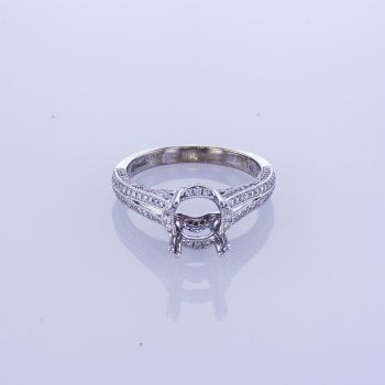 0.48ct Round Diamond Setting F-G SI In 14KT White Gold   014537