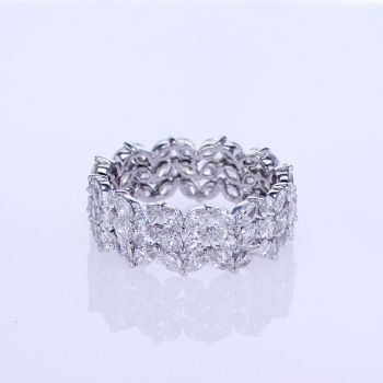 18KT WHITE GOLD MARQUISE DIAMOND COCKTAIL RING 015873