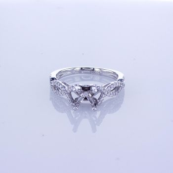 0.24CT 18KT WHITE GOLD DIAMOND SETTING WITH TWISTED SHANK 016067