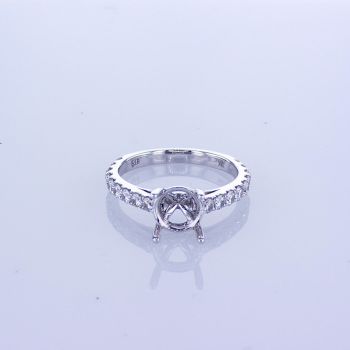 0.70CT 18KT WHITE GOLD PAVE DIAMOND ENGAGEMENT RING SETTING 016126