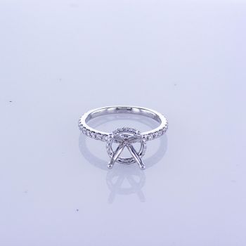 0.48ct 18KT WHITE GOLD PAVE DIAMOND SETTING WITH DIAMONDS ON THE BASKET 016157