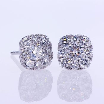 1.32ct Diamond Earrings in 18K White Gold 