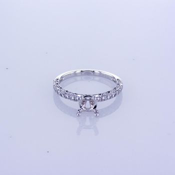 0.43ct 18KT WHITE GOLD DIAMOND SETTING WITH CRESCENT DESIGN 016493