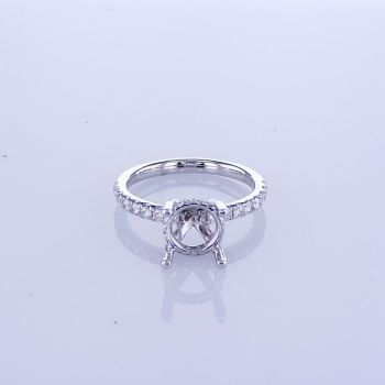 0.60CT 18KT WHITE GOLD PAVE DIAMOND SETTING WITH DIAMONDS ON THE BASKET 016708