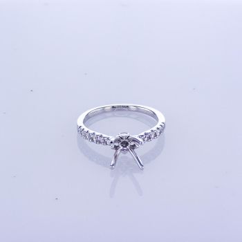 0.26ct 18KT White Gold diamond engagement ring setting with surprise diamond 016809