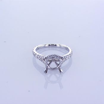 0.80ct 18KT WHITE GOLD DIAMOND ENGAGEMENT RING SETTING WITH WITH SPLIT SHANK 016948