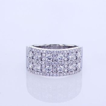 1.64 CT Fashion Diamond Band 18K White Gold 016994