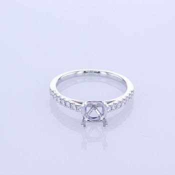 0.20ct 18KT WHITE GOLD PAVE ENGAGEMENT RING SETTING 017111