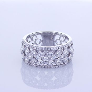 0.96CT 18KT WHITE GOLD DIAMOND COCKTAIL BAND 017254