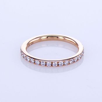 0.73CT 18KT ROSE GOLD DIAMOND WEDDING BAND WITH SHARED PRONGS 017671