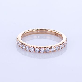 0.50CT 18K Rose Gold Diamond Wedding Band 017715
