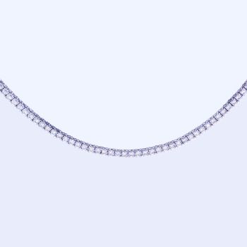 3.05CT 14KT WHITE GOLD DIAMOND ADJUSTABLE TENNIS NECKLACE IN FOUR PRONG SETTING 019531