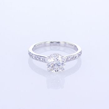 18KT WHITE GOLD CLASSIC 4-PRONG SOLITAIRE ENGAGEMENT RING SETTING(No center stone included) 