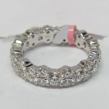 3.78CT Alternating Large And Small Diamond Full Eternity Ring In 18KT White Gold -IDJ014829  