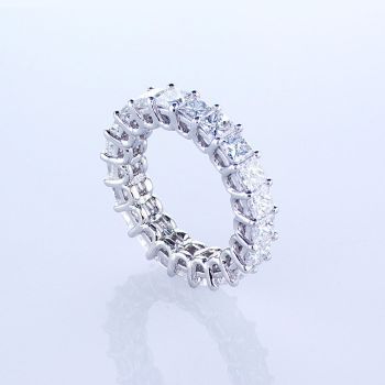 4.00 ct F VS1 Classic Diamond Eternity Ring - Princess Cut - Set in White/ Yellow/ Rose Gold or Platinum $5,395.00