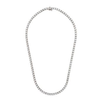  13ctw Classic 4 Prong Tennis Necklace