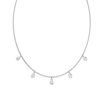 1.00Ct 14Kt Gold Lab Grown Diamond Pear Droplet Necklace