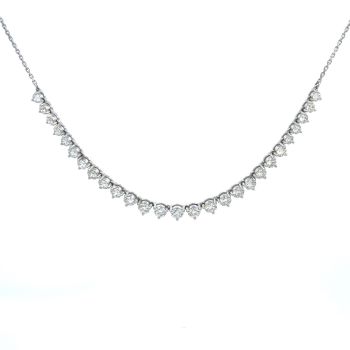 Lab Grown 2ctw Oval Flex Diamond Necklace