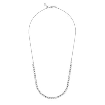 3ctw Half Tennis Necklace with Adjustable Chain