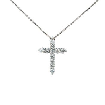 2ctw lab-grown diamond cross pendant necklace by IDJewelry.