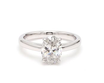 Lab Grown 2ctw Cathedral Oval Solitaire