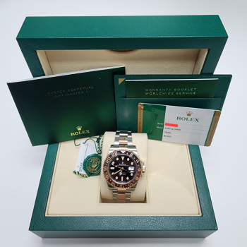 Rolex GMT-Master II Root Beer Two Tone Everose & Steel Automatic Watch 126711CHNR