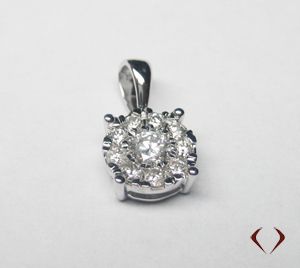 14KT White Gold Diamond Pendant /IDJ13212