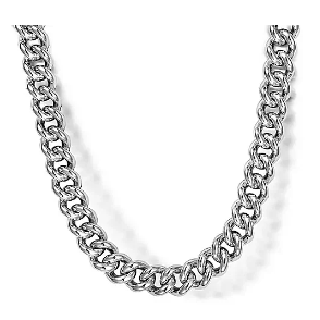 20 Inch 7mm 925 Sterling Silver Men's Link Chain Necklace