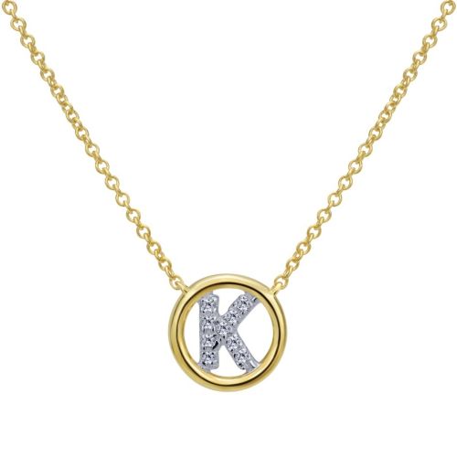 Statement Diamond Initial Necklace – House of K'dor