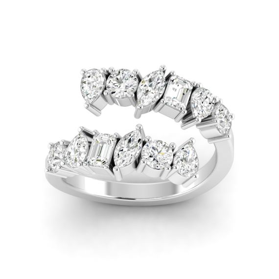 Cushion Cut Infinity Twist diamond Engagement Ring In 14K White Gold |  Fascinating Diamonds