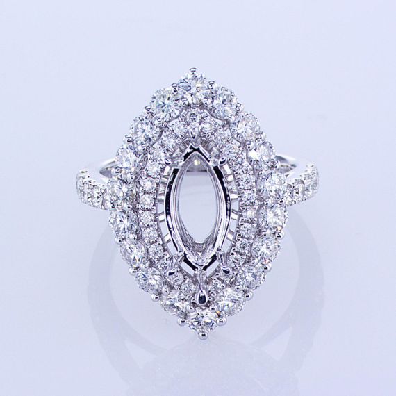 18kt White Gold Stunning Solitaire Studded Diamond Ring For Wedding in  Surat at best price by Charushila - Justdial