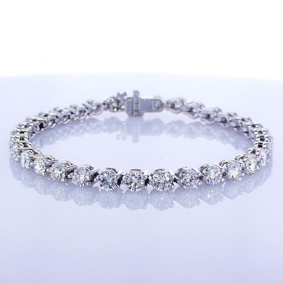 10 Carat Diamond Tennis Bracelet | 14k White Gold – Klein's Jewelry