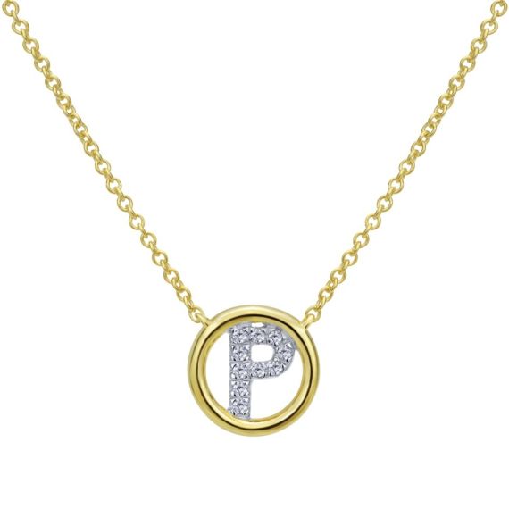 Initial Necklaces | Alphabet Jewellery | Letter P Necklace - Completedworks  | Completedworks