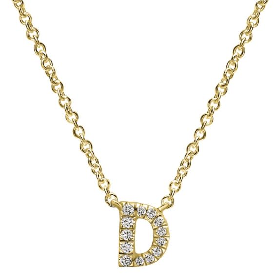Gina Jewelry|d Letter Zircon Pendant Necklace - Fashion Jewelry For Women